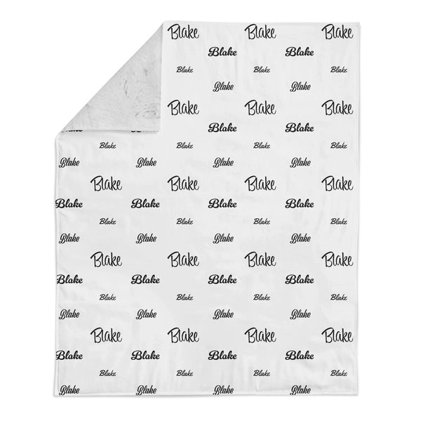 Personalized Name Minky Blanket - BLAKE font Style
