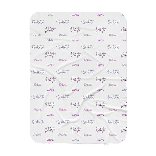 Personalized Name Swaddle Blanket - DAKOTA Font style