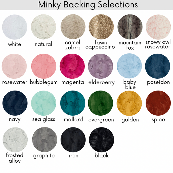 Family Name Minky Blanket - Pink Butterfly Floral *2 Layer - Dotboxed