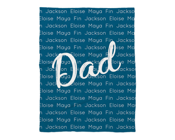 Family Name Minky Blanket - Solid Background *2 Layer - Dotboxed
