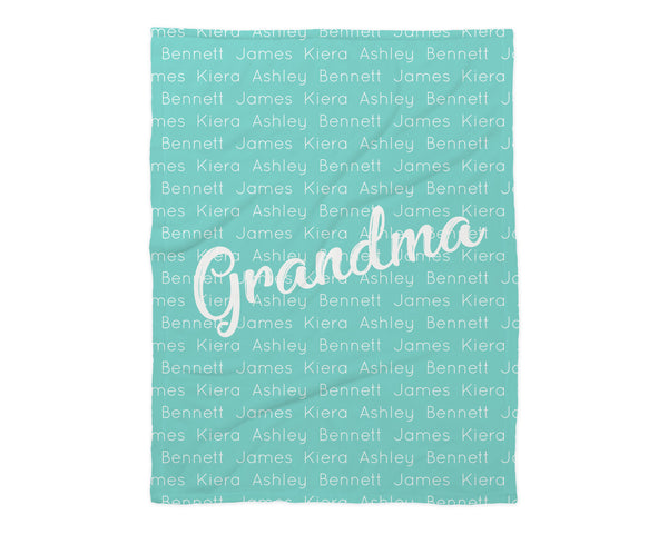 Family Name Minky Blanket - Solid Background *Single Layer - Dotboxed
