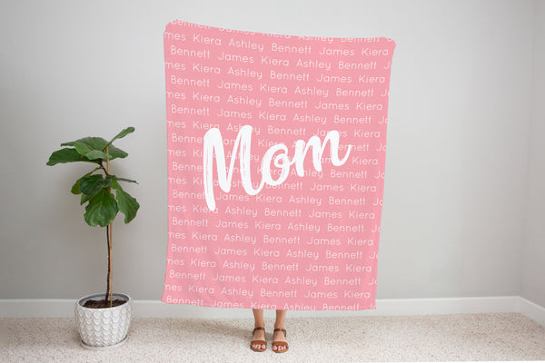 Family Name Minky Blanket - Solid Background *Single Layer - Dotboxed