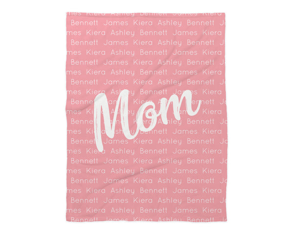 Family Name Minky Blanket - Solid Background *Single Layer - Dotboxed