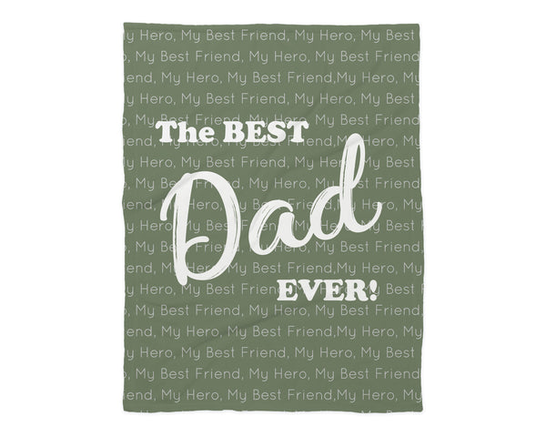 Family Name Minky Blanket - The Best Dad Ever, Hero & Best Friend *2 Layer - Dotboxed