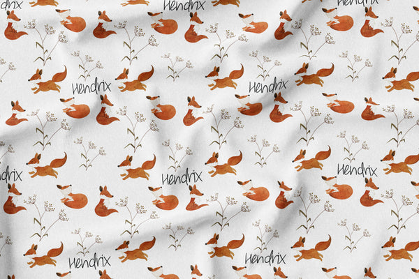 Personalized Name Blanket -  FOX - Dotboxed