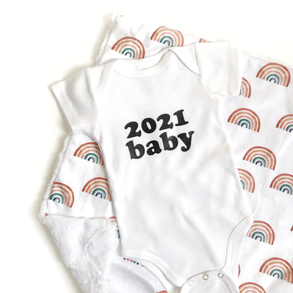 2021 baby (bold font) announcement - BODYSUIT - Dotboxed