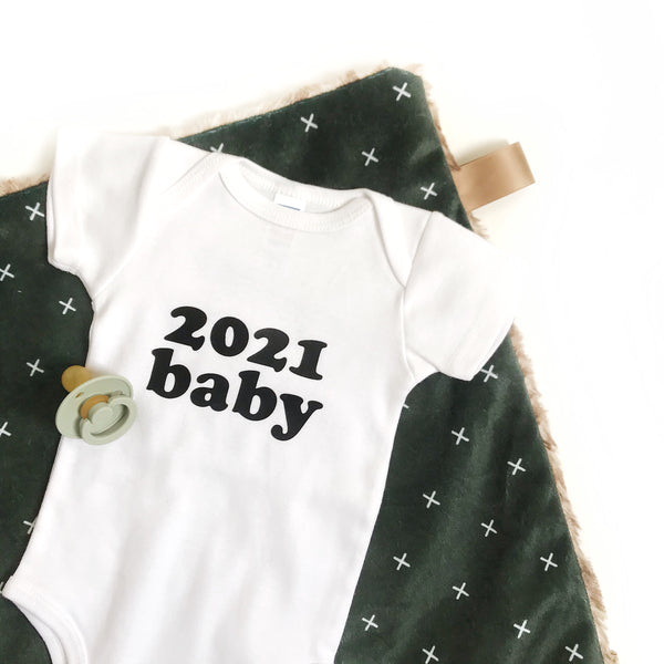 2021 baby (bold font) announcement - BODYSUIT - Dotboxed