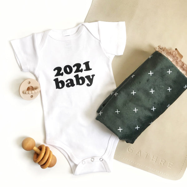 2021 baby (bold font) announcement - BODYSUIT - Dotboxed
